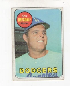 1969 TOPPS BASEBALL DON DRYSDALE LOS ANGELES DODGERS #400 - Picture 1 of 2