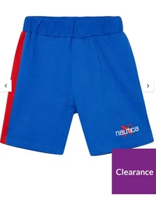 Nautica Boys Side Panel Jog Shorts - Blue 6 - 7 Years RRP £28 - Picture 1 of 8