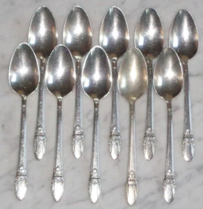 First Love 1847 Rogers Bros IS Silver Plate 6 1/8 inch 10 Teaspoons - Picture 1 of 3