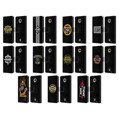 FUNDA BILLETERA LIBRO CUERO OFICIAL WWE SETH ROLLINS PARA TELÉFONOS MOTOROLA Foto 1 de 4