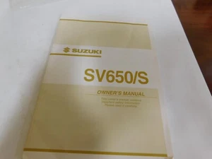 Suzuki 2003 (K3) SV650/S Owner's Manual, Dec 2002 EN, 99011-17G50-03A!# $8.20 - Bild 1 von 4