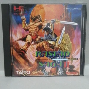 Motor PC Rastan Saga II PCE TP02012 1990 NTSC-J NEC Taito con postal USADO - Imagen 1 de 12