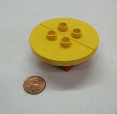Vintage Lego Duplo Yellow & Red Kitchen Dining Table For House Hospital Building - Image 1 of 3