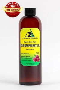 RED RASPBERRY SEED OIL UNREFINED ORGANIC by H&B Oils Center COLD PRESSED 12 OZ - Picture 1 of 12