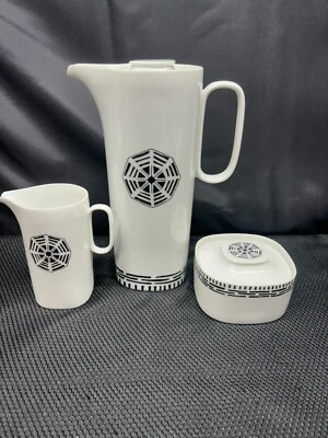 Block Langenthal "OCTAGON" ~ Switzerland ~ 5 Cup Coffee Pot, Creamer & Sugar - Image 1 of 4