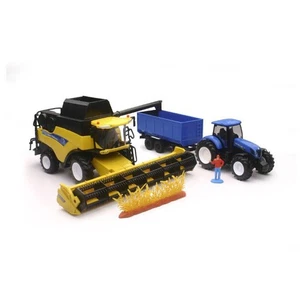 New Ray 1/32 New Holland Combine, Tractor & Grain Cart 05765 - Picture 1 of 2