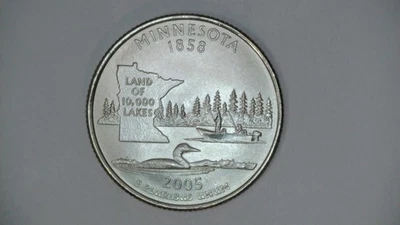 2005 D Minnesota State Quarter Satin Finish BU Uncirculated *Free Shipping* - Image 1 of 2