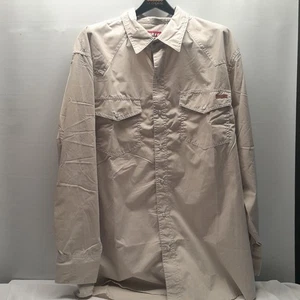 Case Pearl Snap camicia uomo manica lunga beige taglia 2XL - Foto 1 di 11