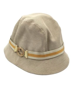 Gucci Interlocking G Hat Beige Women's Polyester Cotton Used - Picture 1 of 8