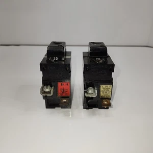(2) 20 Amp Pushmatic Bulldog P220 2 Pole 240V Circuit Breaker GUC  - Picture 1 of 8
