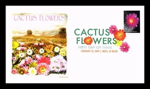 US COVER CACTUS FLOWERS FOREVER FDC PICTORIAL CANCEL PANDA CACHET - Picture 1 of 2