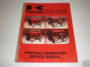 Genuine Kawasaki Service Manual Generator KG 700 1500 b - Foto 1 di 1
