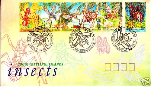 1995 Cocos (Keeling) Islands Insects  FDC - Image 1 of 1