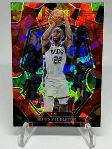 Khris Middleton 2022-23 Select Premier Level #128 Red Cracked Ice Prizm Bucks - Picture 1 of 2