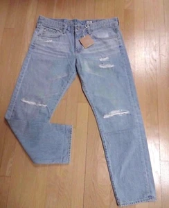 ADRIANO GOLDSCHMIED SLOUCHY DELGADO CROP RIP BLUE JEANS 32 R NUEVOS CON ETIQUETAS - Imagen 1 de 4