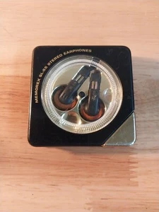 Vintage Memorex Digital Stereo Earphones SL-55 Earphones W/ Case Black - Picture 1 of 4