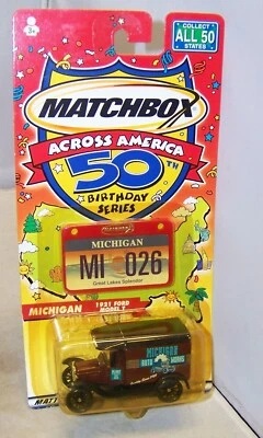 1:64 2001 MATCHBOX ACROSS AMERICA 50TH BIRTHDAY MICHIGAN 1921 FORD MODEL T TRUCK - Image 1 of 2