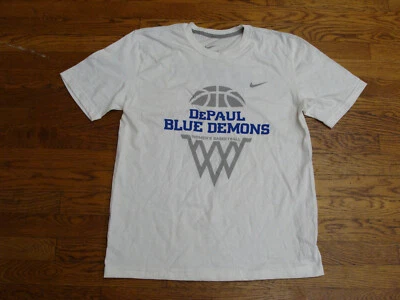 Depaul Womens Basketball New Nike Regular Fit White Short Sleeve Shirt Size Med - Image 1 of 4