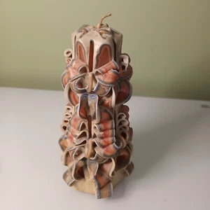 Vela cinta tallada a mano 26 cm 10 pulgadas - sin usar - se cree que es de los años 70 u 80 - Imagen 1 de 9