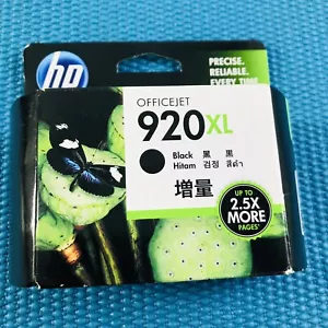 Genuine HP 920XL High Yield Black Ink Cartridge CD975AN NEW SEALED Box 3/2016 - Picture 1 of 7