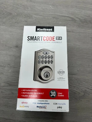 Kwikset [SILVER] Smart Code 914 Touchpad Electronic Deadbolt Door Smart Lock - Image 1 of 4