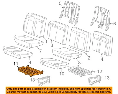 GM OEM 08-24 Express 1500 Rear Seat Components-Cushion Frame 19127768 - Image 1 of 2