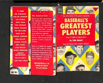 DELL BOOKS BASEBALL'S GREATEST PLAYERS BY TOM MEANY, PAPERBACK - Image 1 of 3