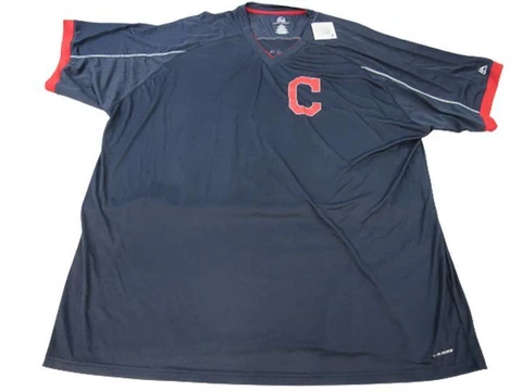 New Cleveland Indians Mens Sizes 5XL-6XL Blue Majestic Polyester Shirt Cover
