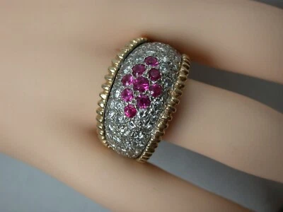 edler Ring mit Rubin und Brillant Gold 585 - Bild 1 von 4