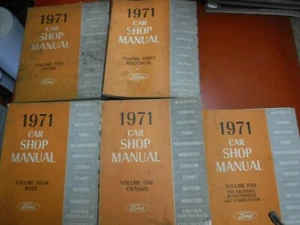 1971 FORD MUSTANG THUNDERBIRD RANCHERO MERCURY MONTEGO MARK SERVICE MANUAL SHOP - Imagen 1 de 20