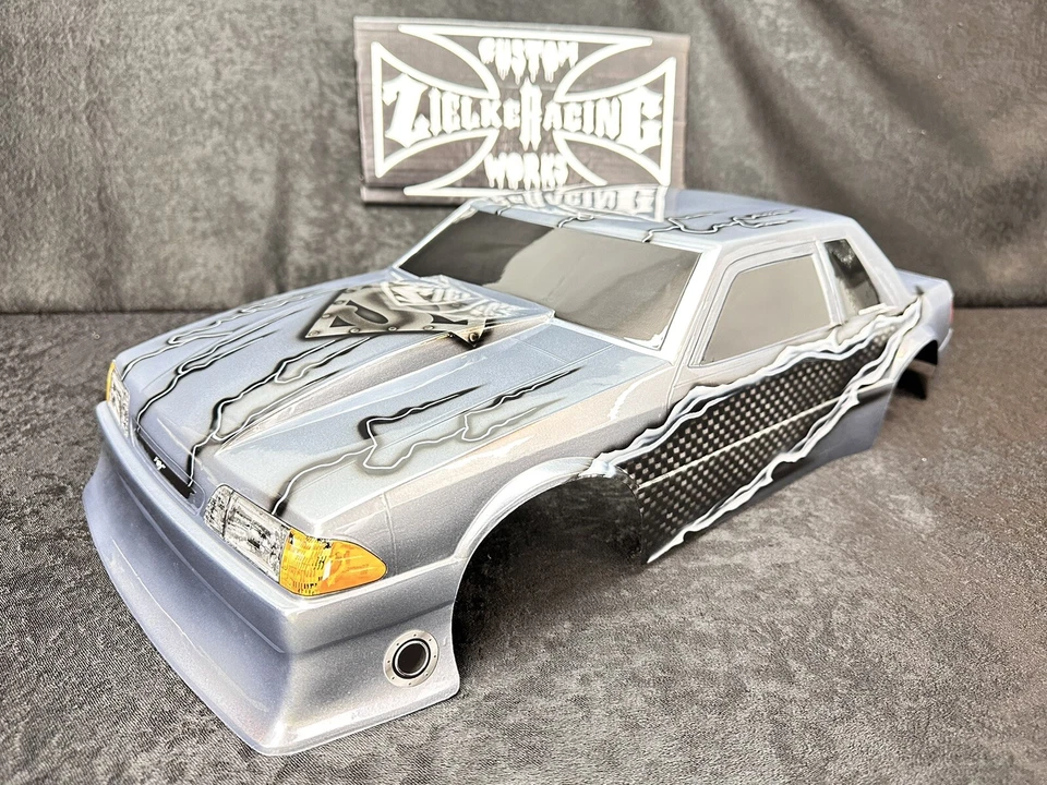CUSTOM PAINTED RC DRAG BODY NO PREP LOSI 22S DR10 TRAXXAS SLASH MUSTANG FOX 0362 - Image 1 of 4