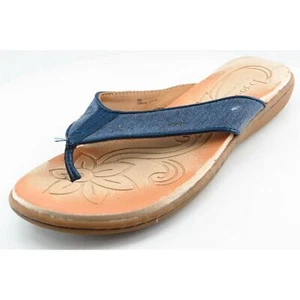 Born Concept Damen-Flip-Flop-Sandalen blau Stoff Größe 9 M - Bild 1 von 6