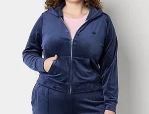 Juicy Couture Brand New Juniors 2X Tracksuit Jacket Navy Blue NWT - Picture 1 of 3