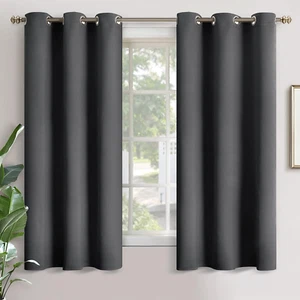 Blackout Curtains for Bedroom 63 Inches Long - Insulated Room Darkening Window - Picture 1 of 12