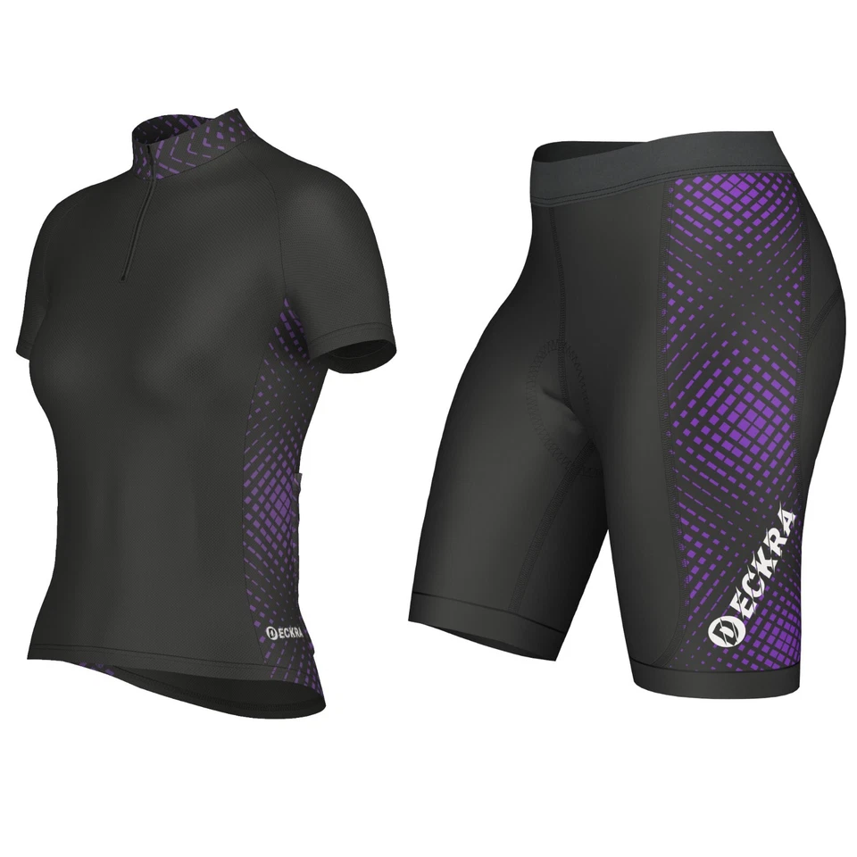 Women Cycling Top Jersey | Gel Padded Shorts Bicycle Riding Lightweight Outfit - image 1 of 2