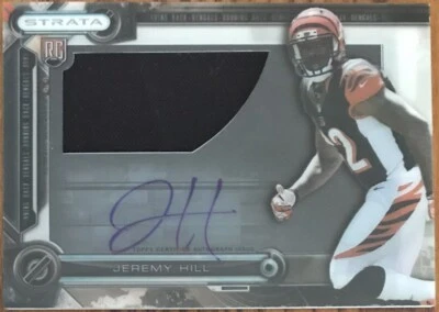 2014 Topps Strata Clear Cut Rookie Relic Autographs Jeremy Hill CCAR-JH - Image 1 of 2