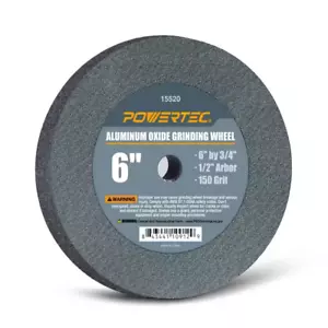 6in. x 3/4in. 150-Grit 1/2 in. Arbor Aluminum Oxide Grinding Wheel Bench Grinder - Picture 1 of 4