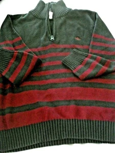 Suéter para niños Dockers talla 8 gris algodón a rayas - Imagen 1 de 1