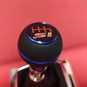 BLUE LEATHER SI 6 JDM SPORT SHIFT GEAR KNOB for CIVIC MKX MK9 MK8 ACCORD COUPE R - Picture 1 of 6