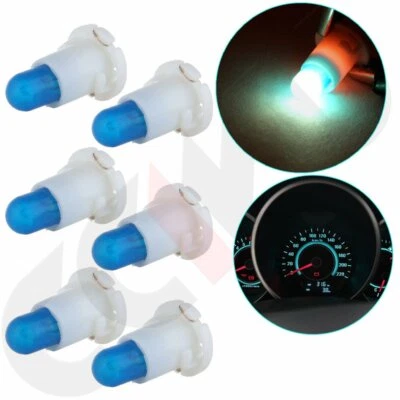6X T4.7/T5 Neo Wedge Halogen Bulb For Dodge HVAC Climate Control Light Ice Blue Foto 1 de 4