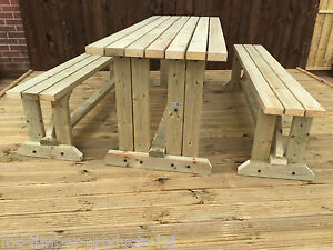 5FT WALK-IN STYLE TABLE & SEATS SET - PICNIC TABLE - HEAVY DUTY BEST QUALITY