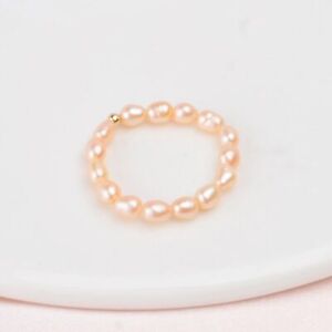 Women Freshwater Pearl Ring Mini Small Pearls Rings Sterling Silver Jewelry 1Pc