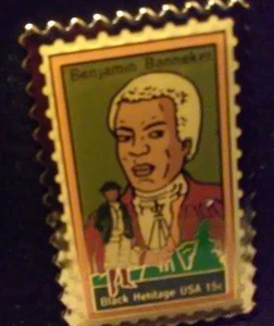 Sale!!! Genuine Original U.S.P.S. Benjamin Banneker Black Heritage Stamp Pins   - Picture 1 of 7