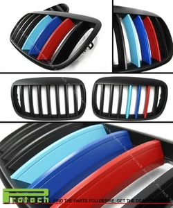 BIG EYELIDS MATTE BLACK GRILLE KIDNEY M COLOR FOR E70 X5 E71 X6 2008-2013 BMW - Foto 1 di 1