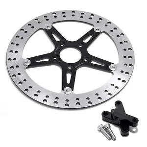 Floating 13" Big Front Brake Rotor w/ Bracket for Harley Softail 18-24 Low Rider - Bild 1 von 8