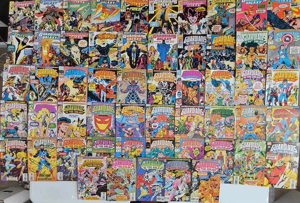 Lote (60) Guardianes de la Galaxia #1-62 casi nuevo en muy buen estado muchas primeras aplicaciones 1990 alto grado  Foto 1 de 4