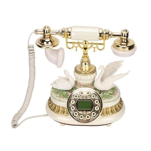 Antyczny telefon klasyczny europejski staromodny obrotowy stały Di NTS - Zdjęcie 1 z 22