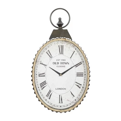 Reloj de Pared Cuerda Metal 42555, 12" x 21", Plateado Foto 1 de 4