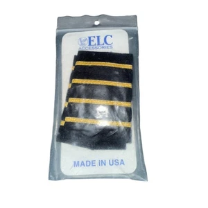ELC Thin Gold Stripes Pilot Epaulets Shoulder Boards Made in the US - Picture 1 of 2