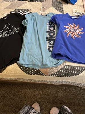 3 Adidas Boys Short Sleeve Shirts Size Large 14/16 - Image 1 of 3